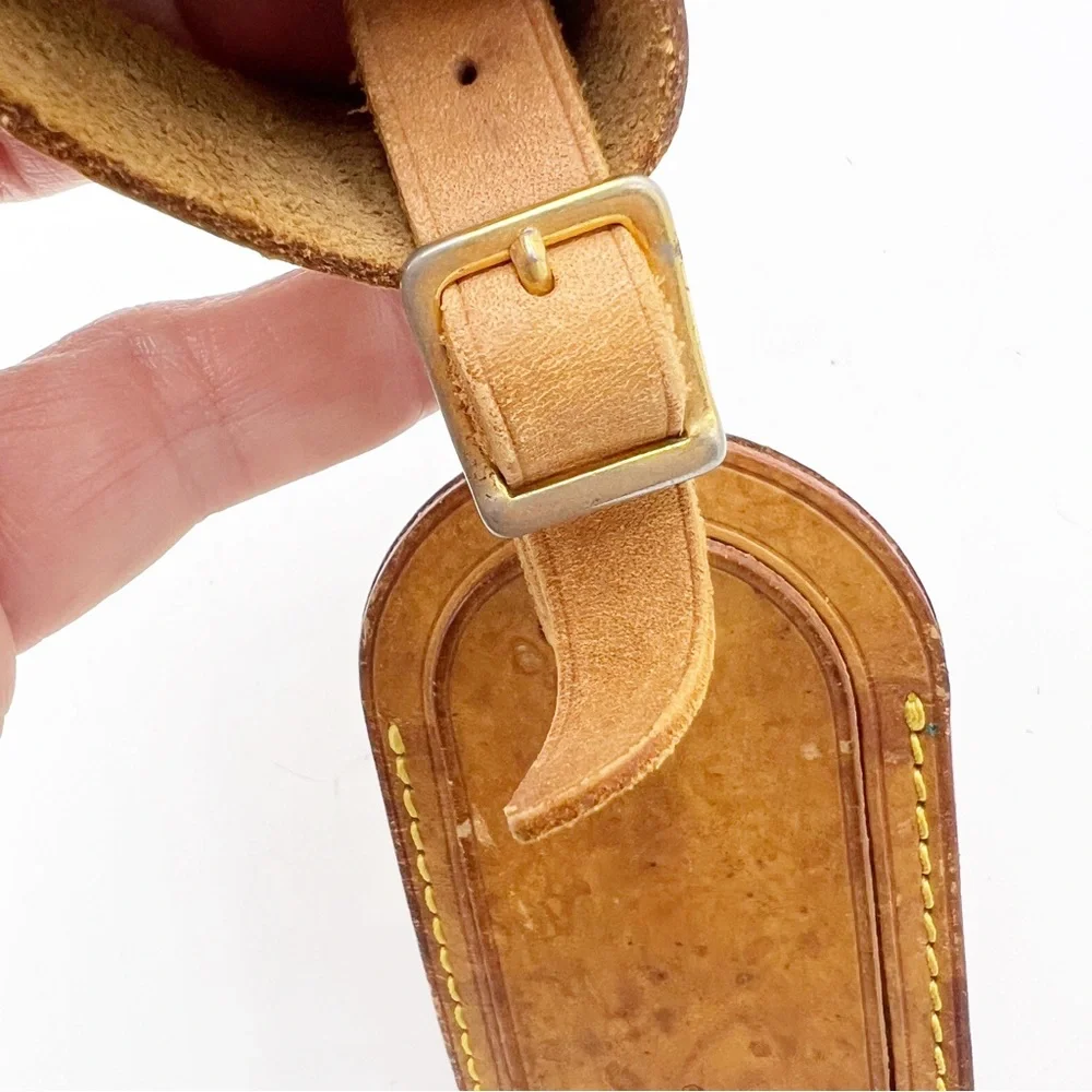 Louis Vuitton Poignet and Luggage Tag Set in Vachetta Leather Authentic